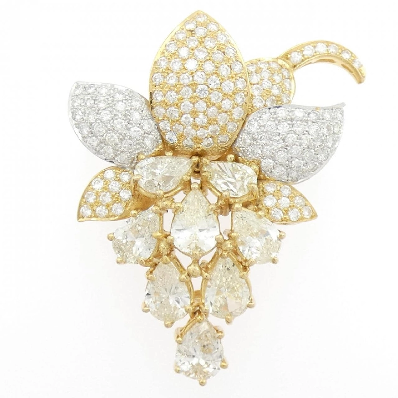 K18YG/PT900 Kim cương Brooch 6.11CT - Hàng hiệu Chính hãng 873444