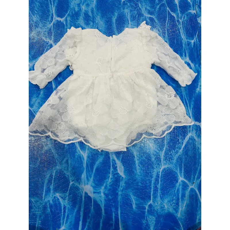 Đầm liền quần hoa trắng ren siêu xinh  783015