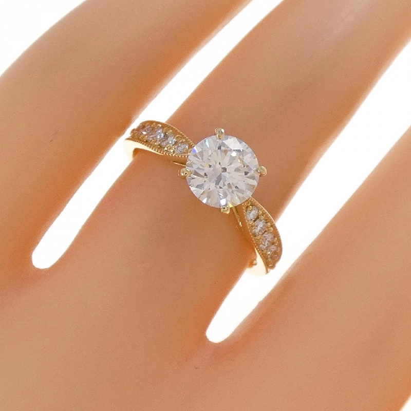Nhẫn kim cương K18YG 1.020CT H SI2 EXT H＆C - Hàng hiệu chính hãng 871379