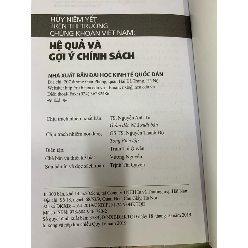 Huỷ niêm yết trên thị trường chứng khoán việt nam. Hiệu quả và gợi ý chính sách 503846