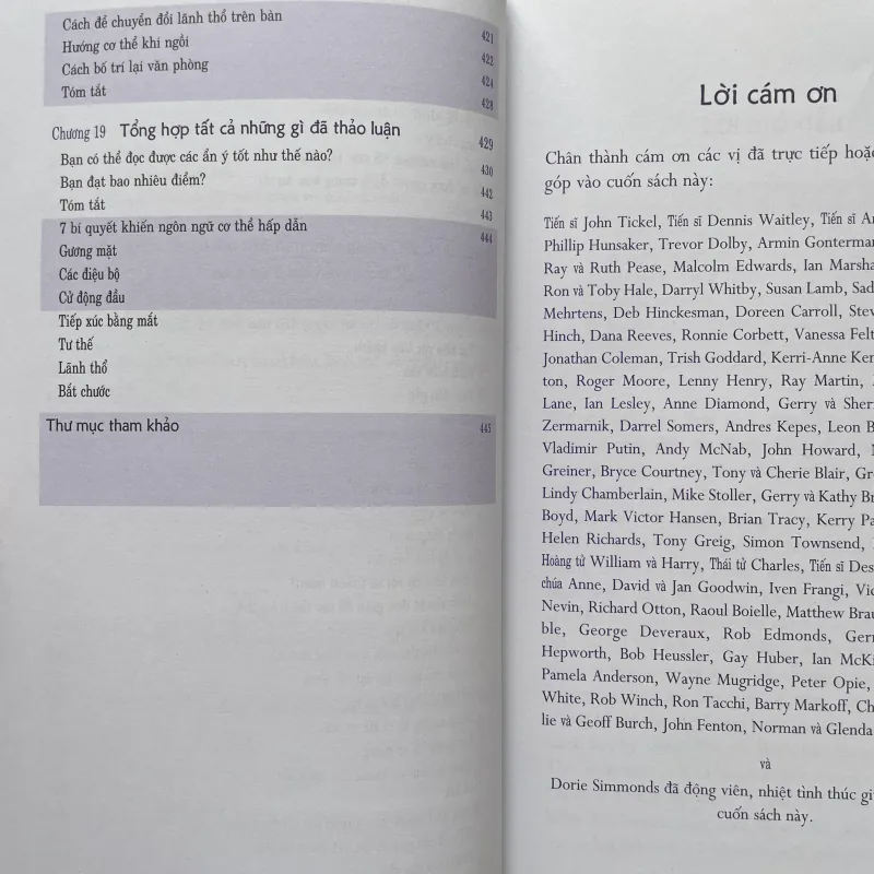 Cuốn sách hoàn hảo về ngôn ngữ cơ thể - Allan & Barbara Pease 970527