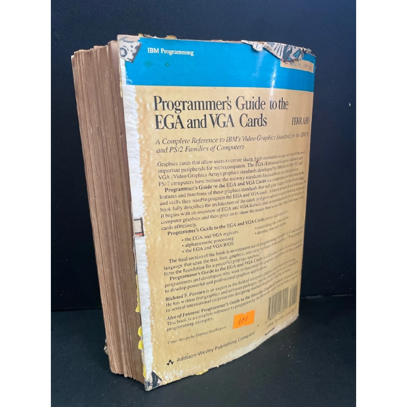 Programmer's guide to the EGA and VGA cards mới 60% bẩn bìa, ố vàng, rách bìa Richard E.Ferraro HCM3004 NGOẠI VĂN 923887