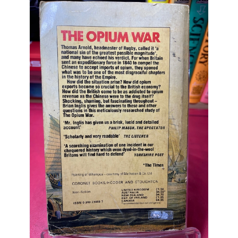 The opium war mới 60% ố vàng bìa nếp gấp Brian Inglis HPB1905 SÁCH NGOẠI VĂN 181093