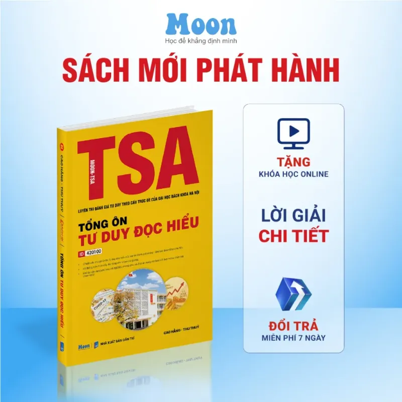 Sách - TSA Luyện thi ĐGTD theo cấu trúc đề của ĐH BKHN – Tổng ôn Tư duy đọc hiểu 925907