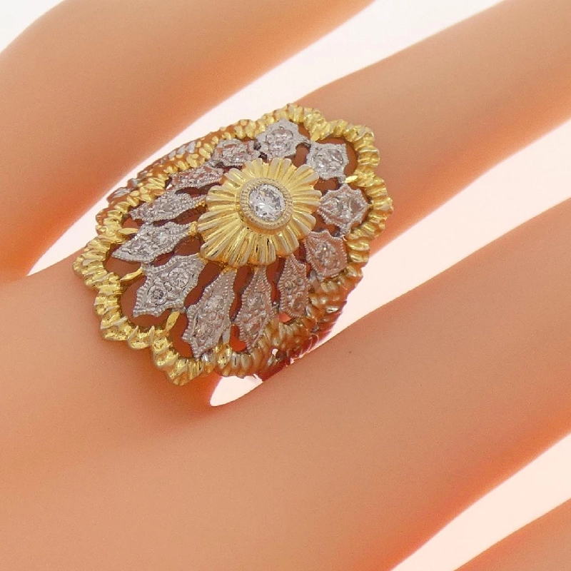 Nhẫn kim cương K18WG/K18YG 0.45CT - Hàng hiệu Authentic 854572