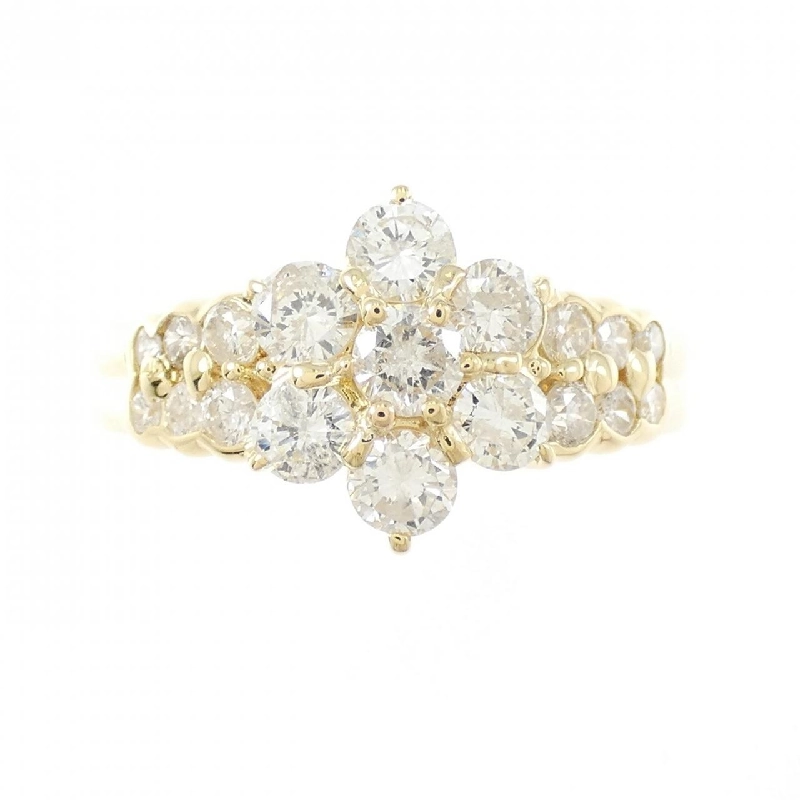 Nhẫn kim cương K18YG hoa 1.00CT 670204