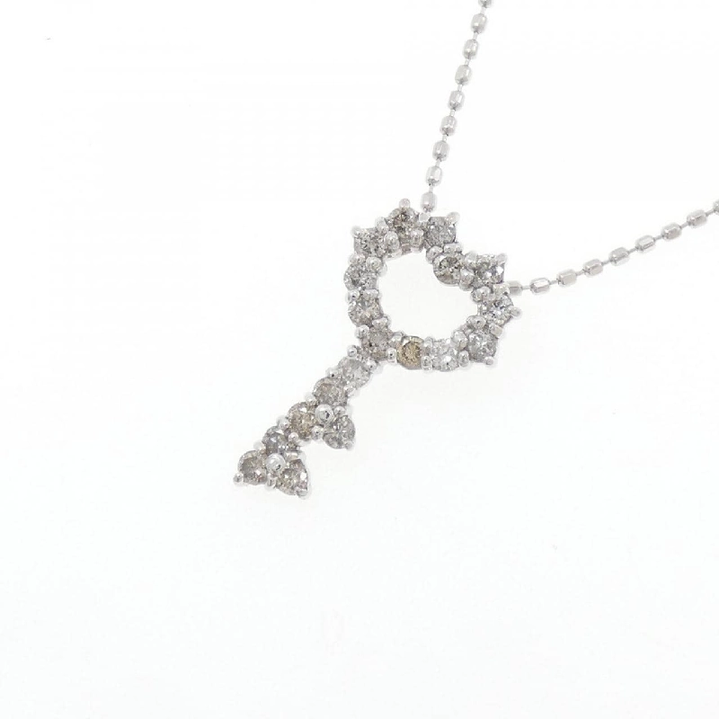 K18WG Khóa Kim Cương Dây Chuyền 0.31CT - Hàng hiệu Chính hãng 860828