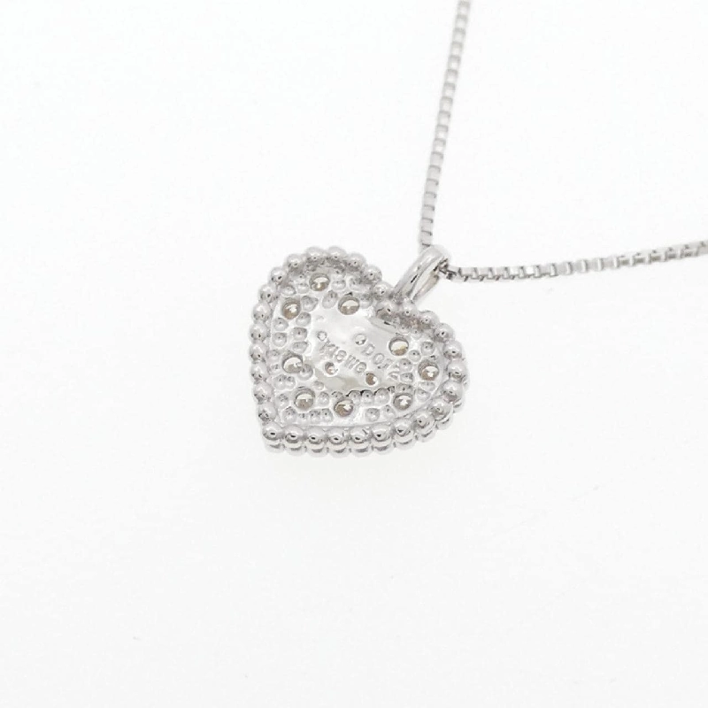 K18WG Dây chuyền kim cương hình trái tim 0.12CT - Hàng hiệu Chính hãng 856454