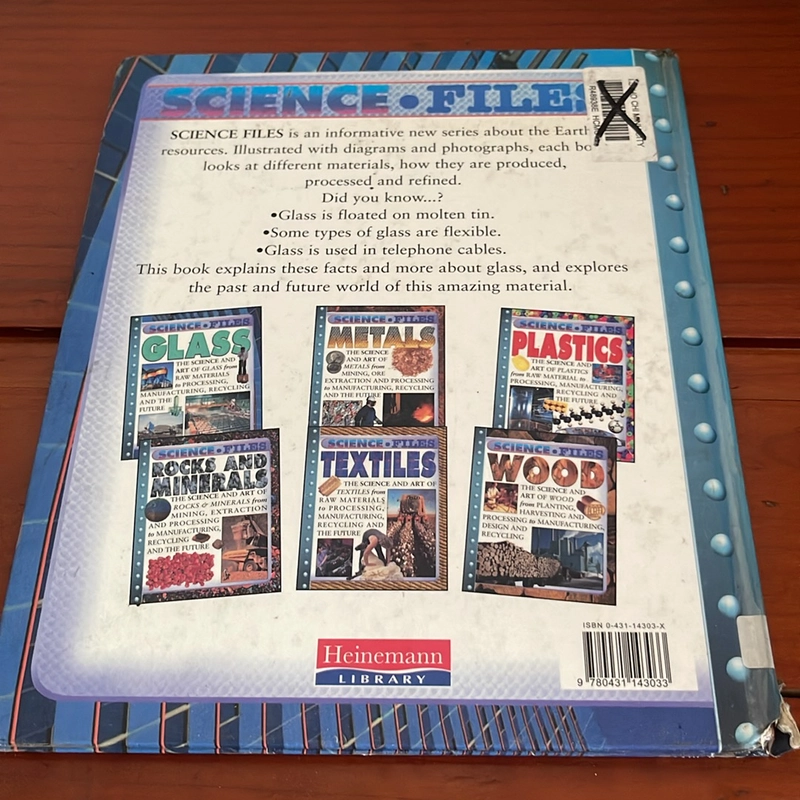 PICTURE BOOK Science Files Glass 536863