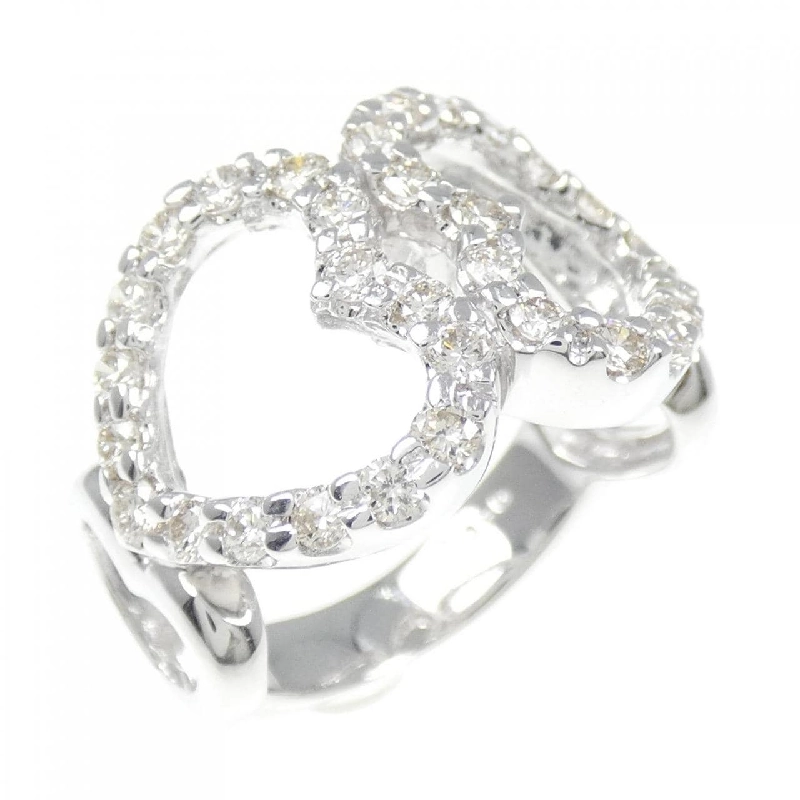 Nhẫn kim cương 750WG hình trái tim 0.90CT 670865