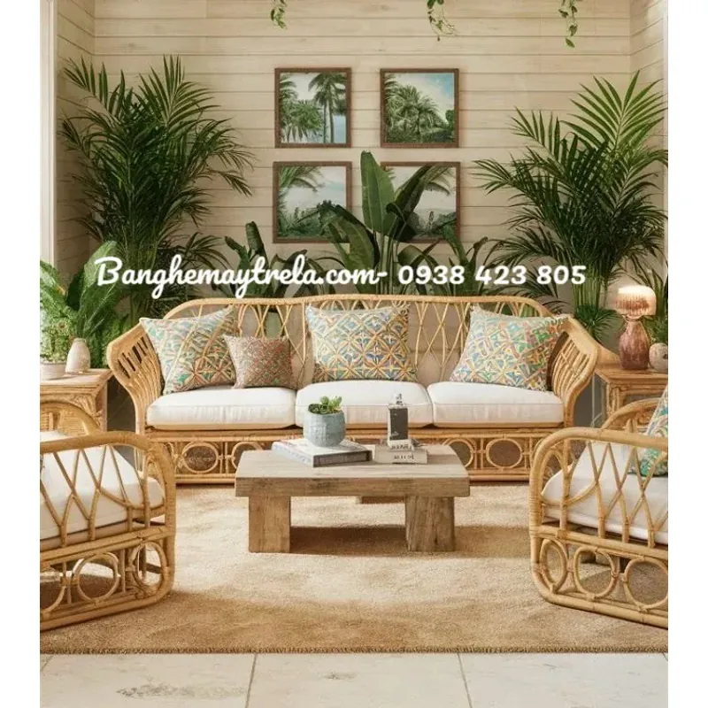 Ghế sofa dài mây tự nhiên 746899