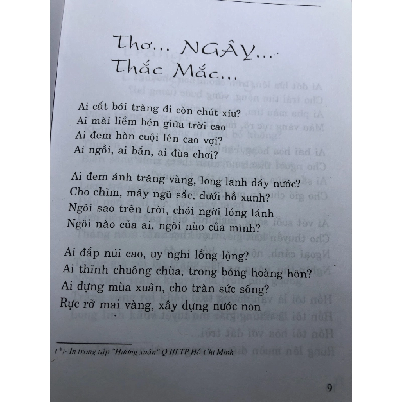 Thơ hương hoa 2000 mới 70% ố bẩn nhẹ Phan Phụng Văn HPB0906 SÁCH VĂN HỌC 162558