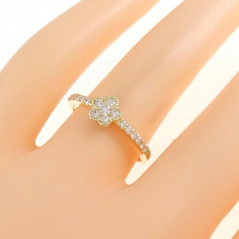 Nhẫn kim cương hoa K18YG 0.26CT - Hàng hiệu Authentic 857403