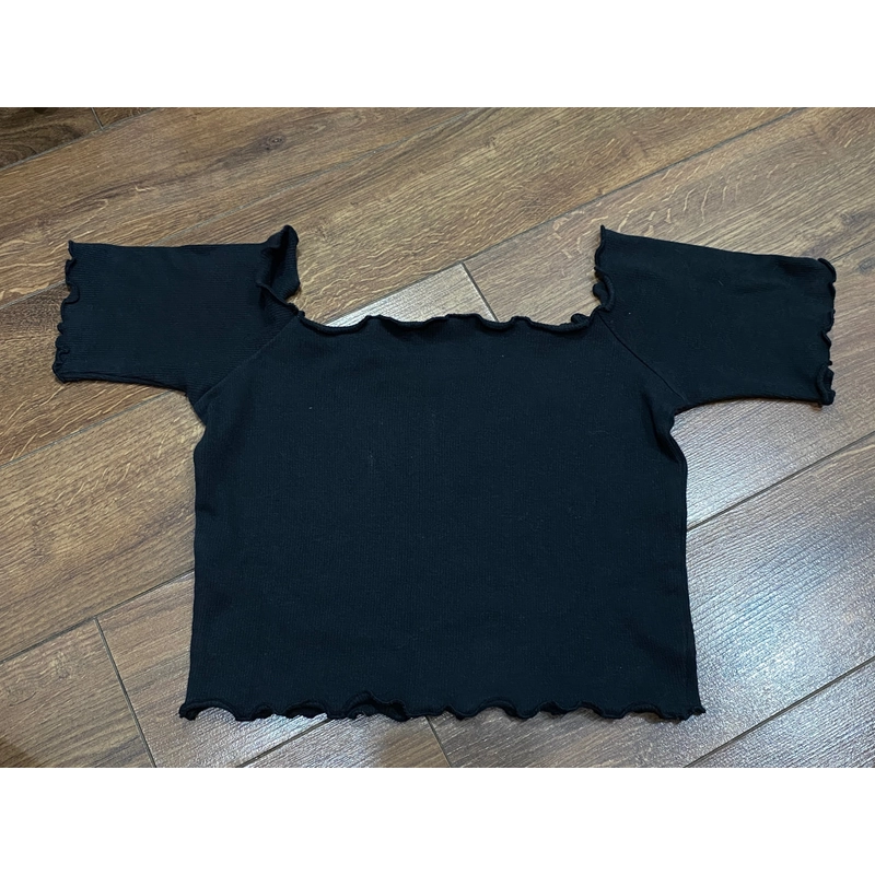 QUÀ 0Đ CHO ĐƠN HÀNG QUẦN ÁO/ĐỒ DÙNG TRONG SHOP***ÁO CROPTOP FREESIZE ĐEN  537376