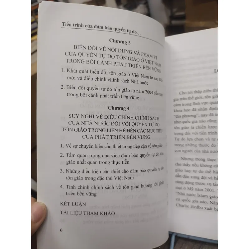 Sách: Tiến trình của đảm bảo quyền tự do Tôn giáo trong bối cảnh PT bền vững ở VN (A2) 752476