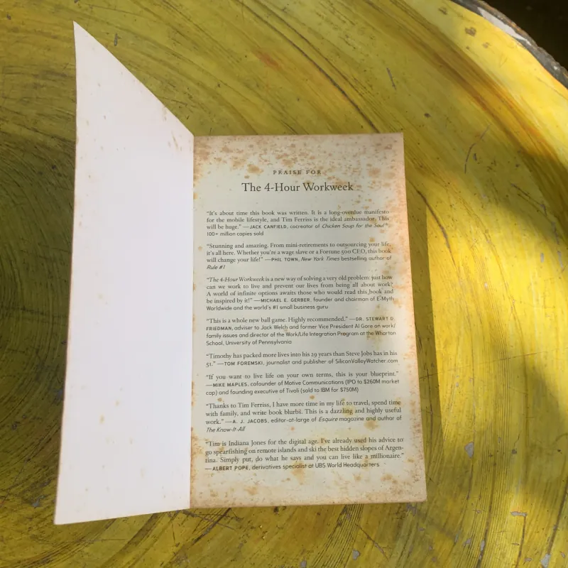 THE 4-HOUR WORK WEEK - TIMOTHY FERRISS  761247