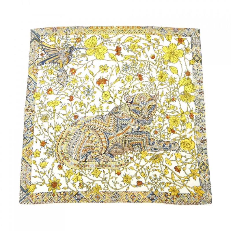 HERMES LE JAGUAR ET LE COLIBRI H243919S Khăn choàng - Hàng hiệu Authentic 835958