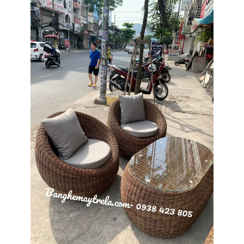Sofa sò nhựa giả mây giá rẻ 564861