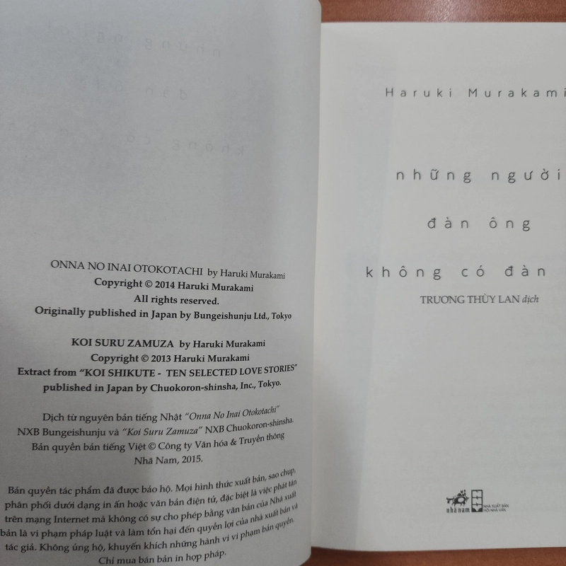 Sách Những người đàn ông không có đàn bà của Murakami mới 95% 524657