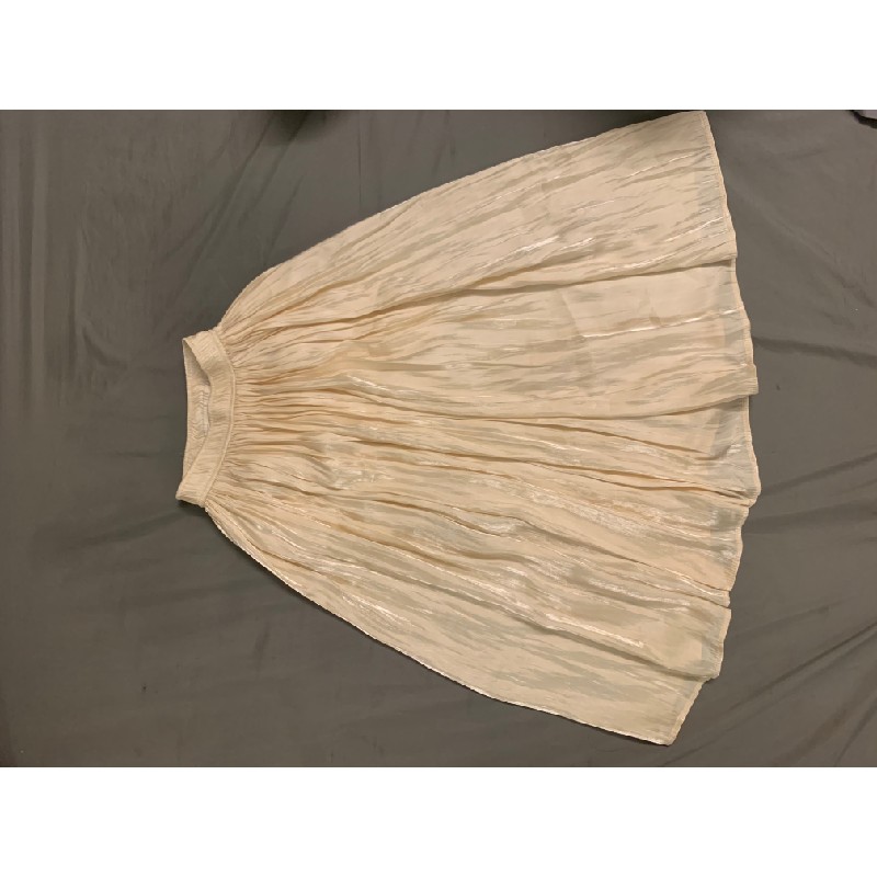 Chân váy xoè organza màu nude 953