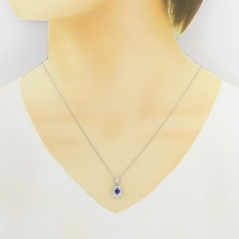 Dây chuyền Sapphire PT900/PT850 0.58CT - Hàng hiệu Chính hãng 859663