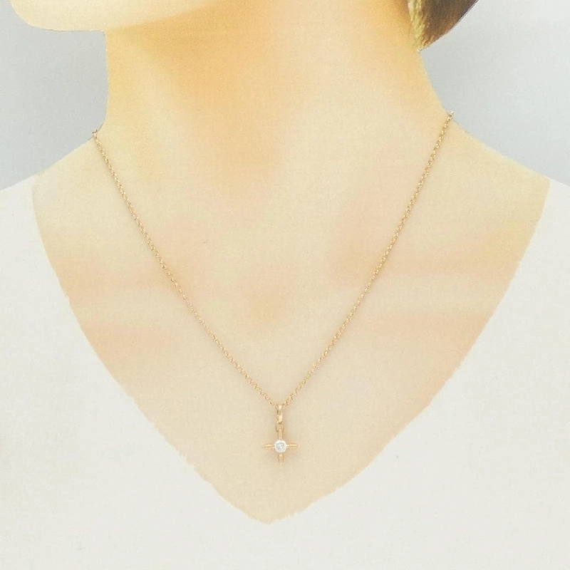 K18PG Dây chuyền kim cương 0.226CT - Hàng hiệu Chính hãng 863052