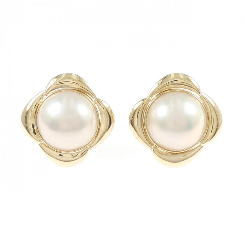 K18YG Mabe Pearl Earrings - Hàng hiệu Authentic 867468