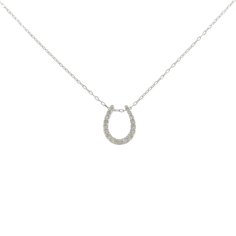 K18WG Mặt dây chuyền hình móng ngựa kim cương 0.20CT - Hàng hiệu Chính hãng 859127