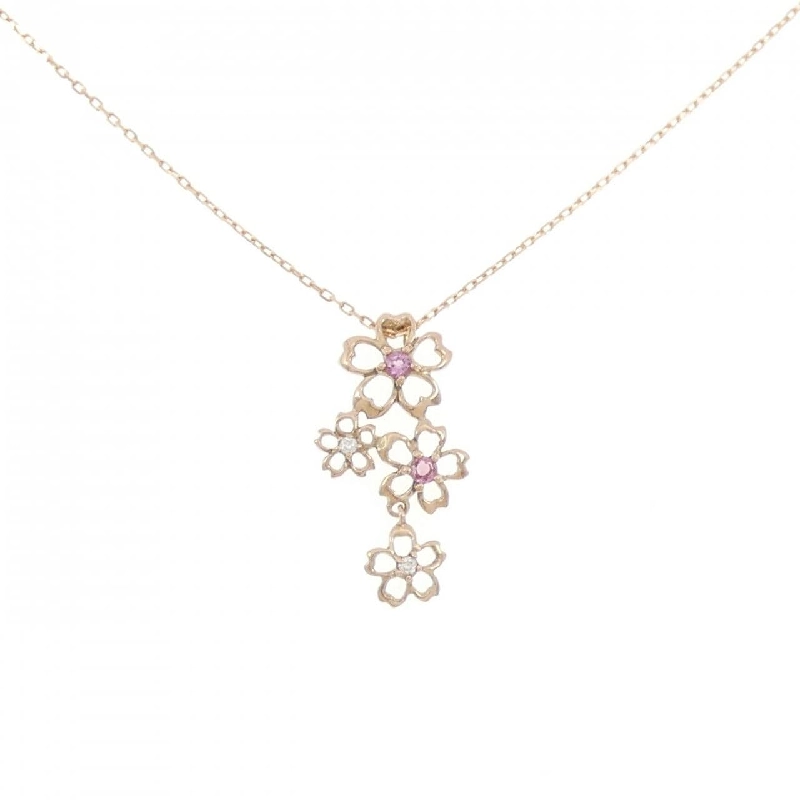 K18PG Hoa Tourmaline Dây Chuyền - Hàng hiệu Chính hãng 863700