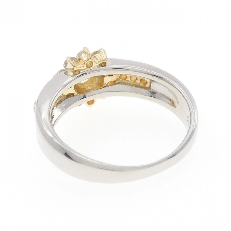 Nhẫn kim cương hoa PT900/K18YG 0.24CT 668006