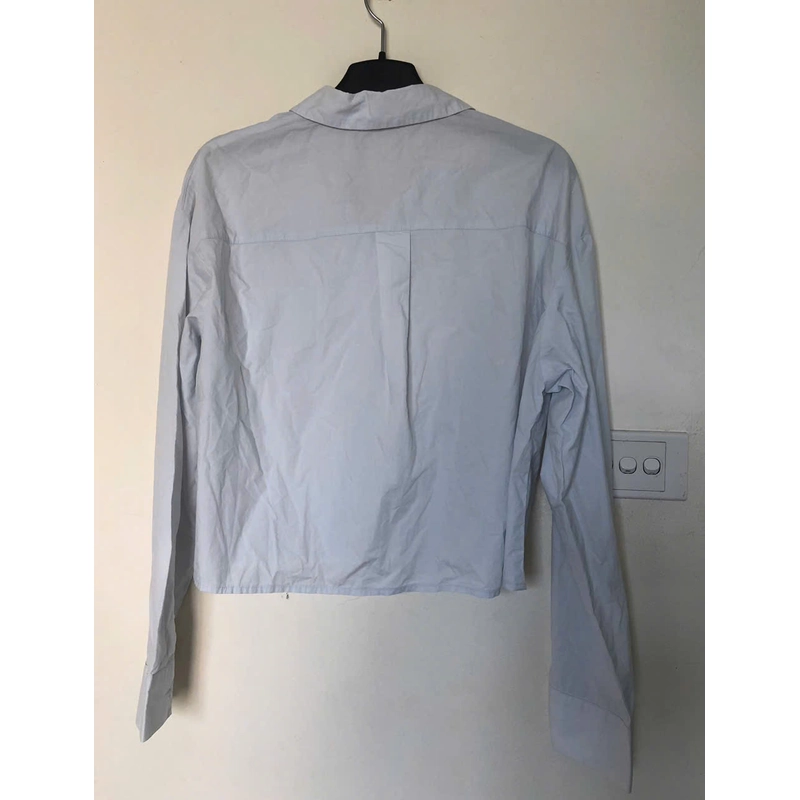 áo sơ mi croptop xanh  min 547545