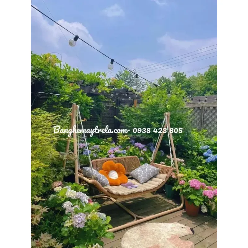 Xích đu đan dây dù treo sân vườn 692756