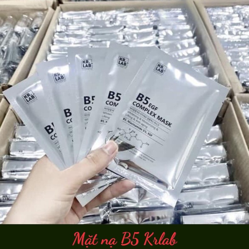 Combo 10m Mặt nạ B5 Kr Lab EGF Complex Mask cấp ẩm phục hồi da chính hãng nguyên mác 146523