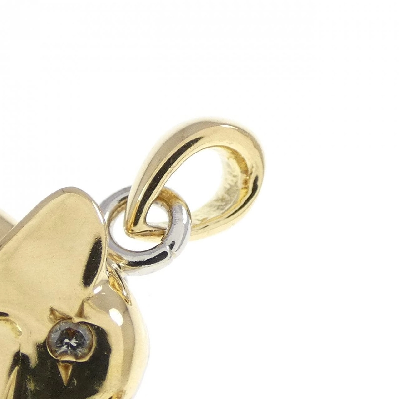 K18YG/PT900 Mặt dây chuyền kim cương voi 0.03CT - Hàng hiệu Authentic 863412