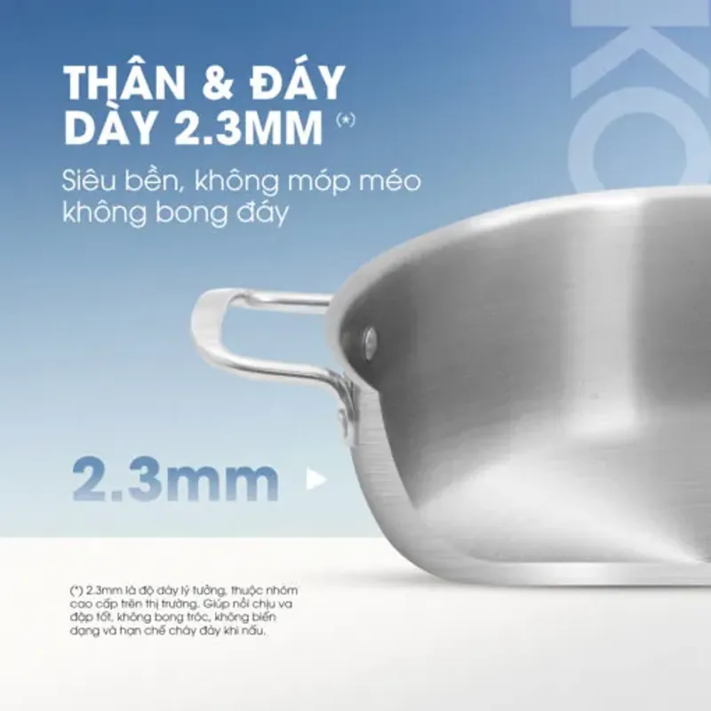 Nồi inox liền khối cao cấp đa năng KALITE KCP2602 – Size 26cm, hiệu suất bắt từ 98% 572311