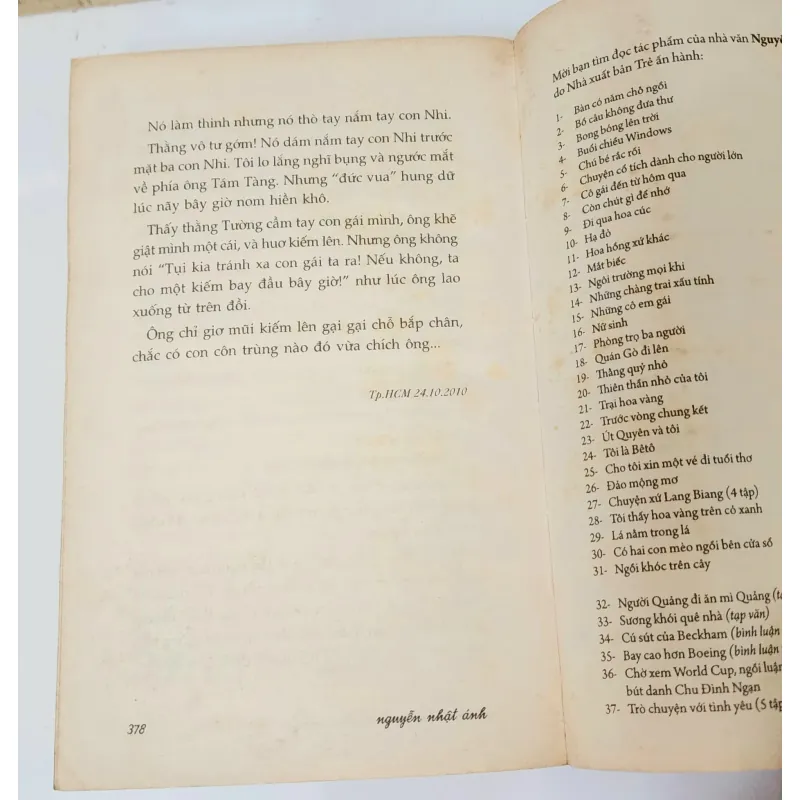 TÔI THẤY HOA VÀNG TRÊN CỎ XANH (Nguyễn Nhật Ánh) 989761