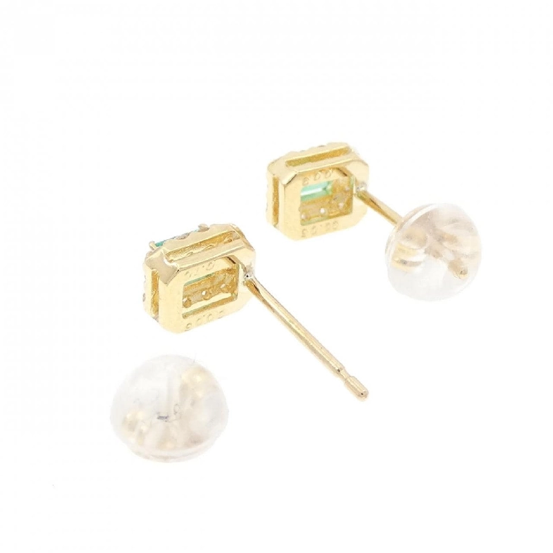 K18YG Bông tai Ngọc lục bảo 0.19CT - Hàng hiệu Chính hãng 870461