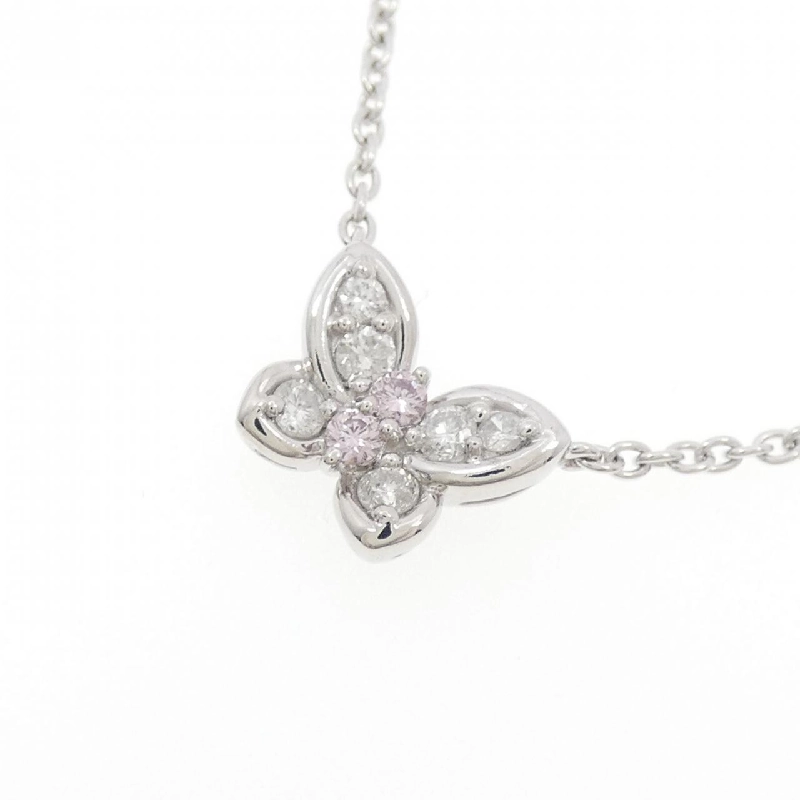 Dây chuyền kim cương hồng PT900/PT850 hình bướm 0.06CT - Hàng hiệu Chính hãng 856177