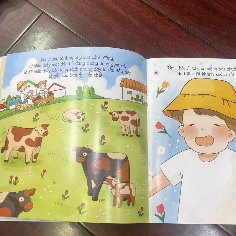 Tớ Bo và chiếc xe ba bánh - động vật nông trại - hộp háo hức - sách thiếu nhi trẻ em 1046512