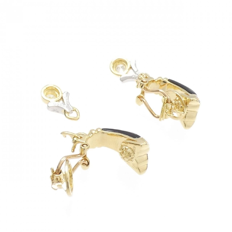 K18YG/PT900 2WAY Onyx Bông tai - Hàng hiệu Authentic 872198