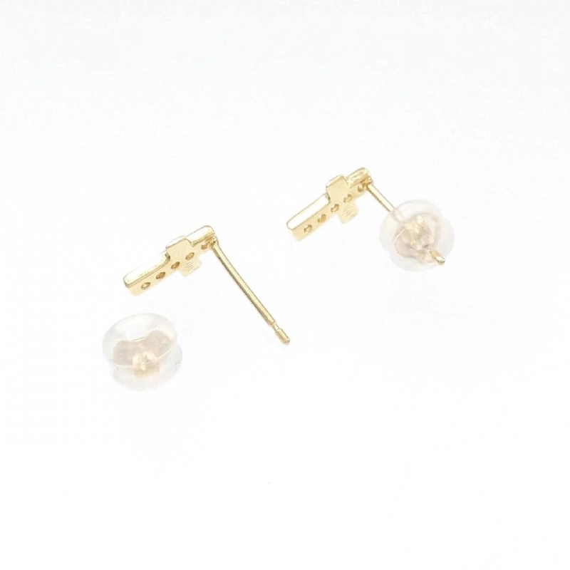 K18YG Bông tai kim cương chéo 0.10CT - Hàng hiệu Chính hãng 872002