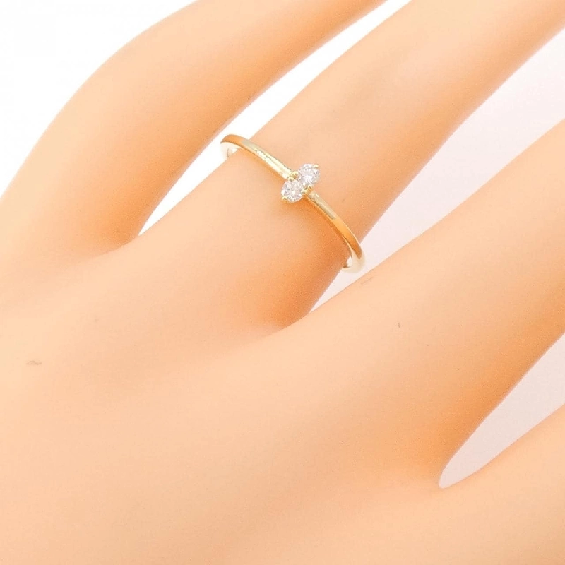 【Remake】Nhẫn kim cương K18YG 0.06CT 671907