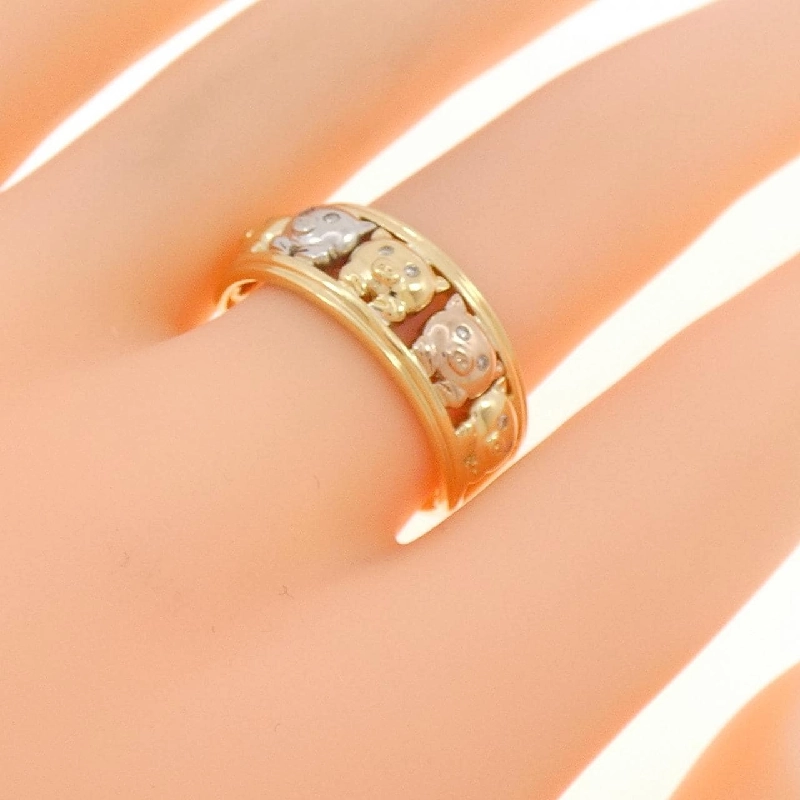 Nhẫn kim cương K18YG/PT900/K18PG 0.05CT - Hàng hiệu Authentic 849134