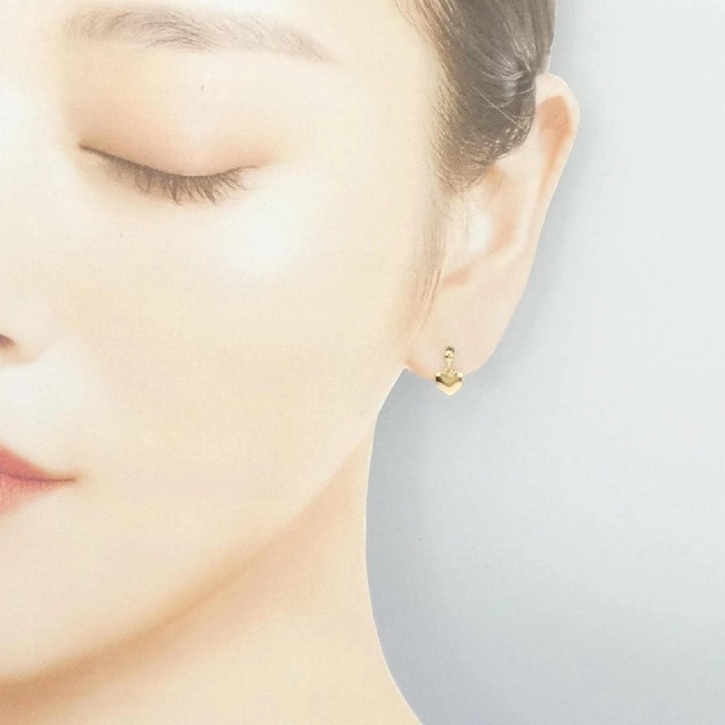 K18YG Bông tai hình trái tim - Hàng hiệu Chính hãng 867261