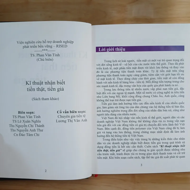 Kĩ Thuật Nhận Biết Tiền Thật, Tiền Giả - TS. Phan Văn Tính chủ biên 761079