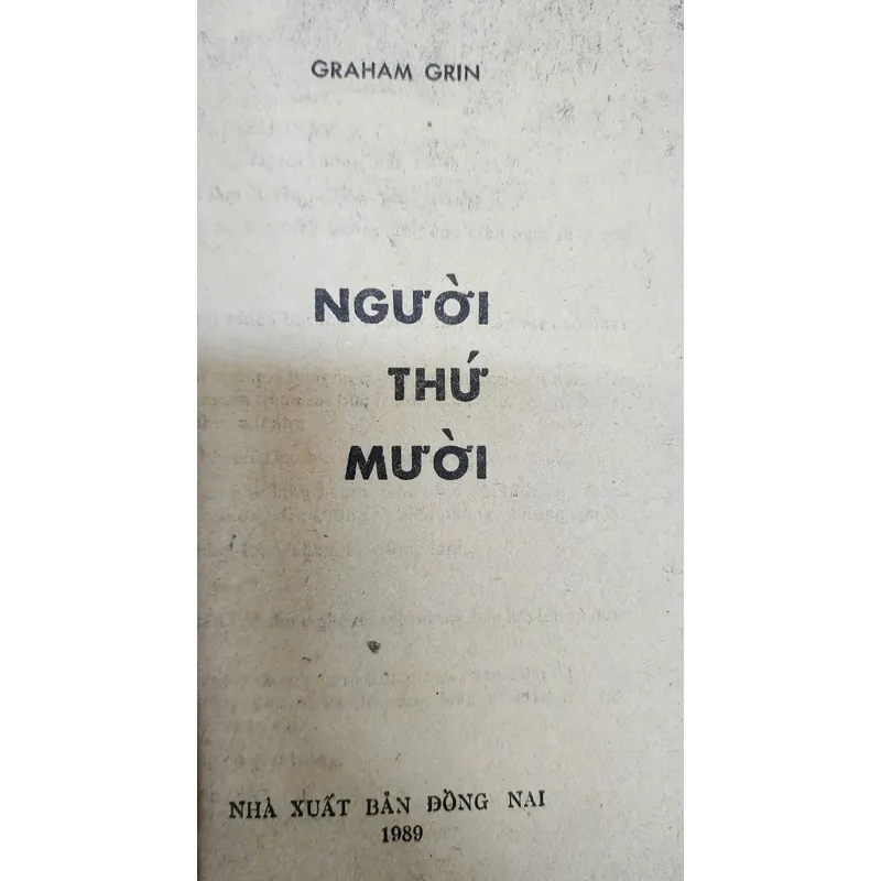 Graham Greene - tiểu thuyết NGƯỜI THỨ MƯỜI 716199