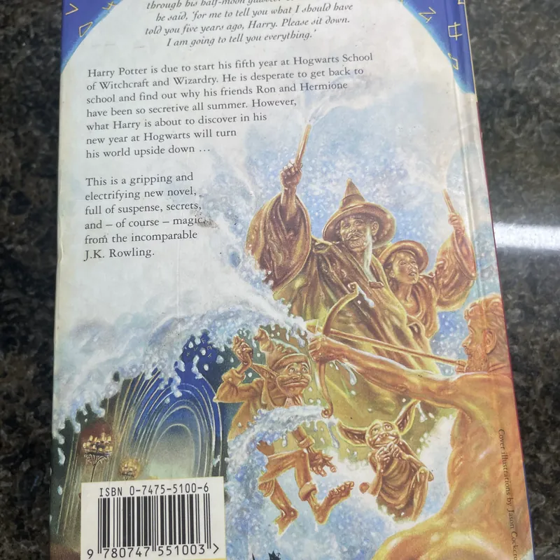 Harry Potter and the order of the phoenix J.K. Rowling hard cover 720111