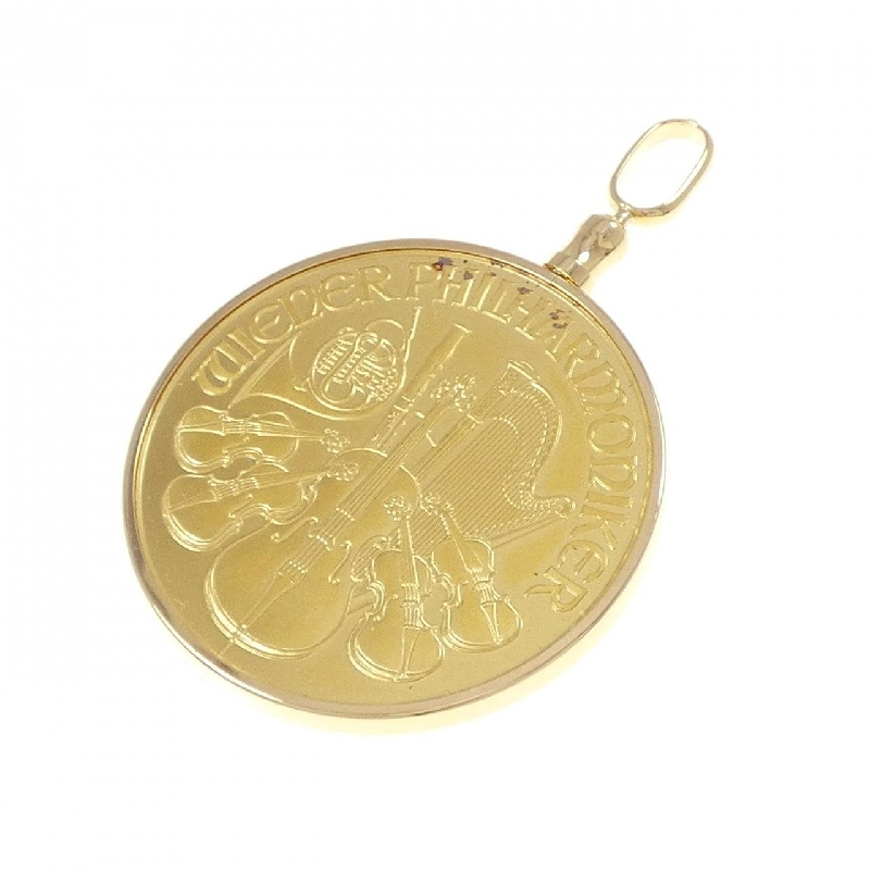 K18YG(枠) Đồng xu Mặt dây chuyền - Hàng hiệu Chính hãng 867927