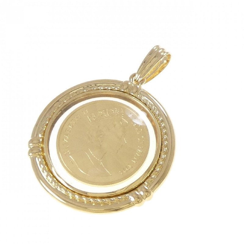 K18YG(枠) Đồng xu Mặt dây chuyền - Hàng hiệu Chính hãng 866125