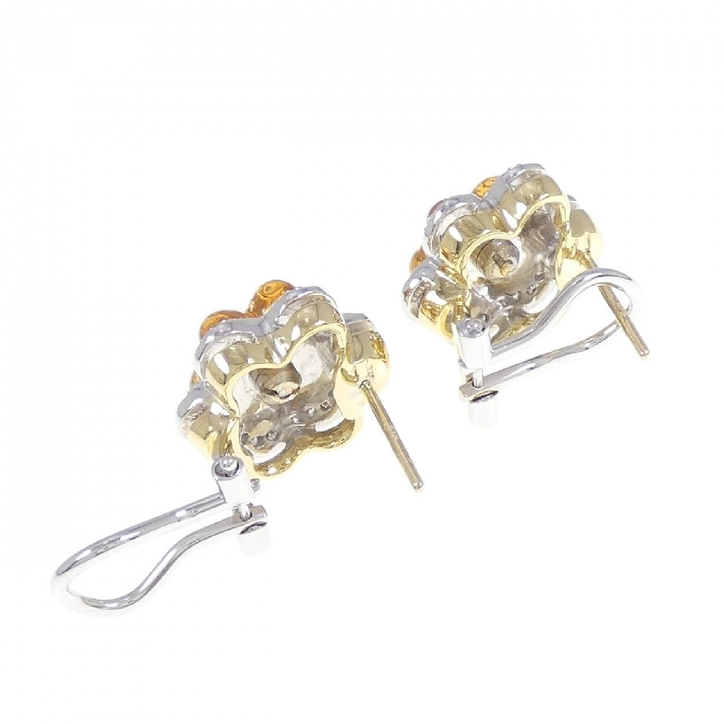 Bông tai hoa Citrine K18YG/K18WG - Hàng hiệu Authentic 877091